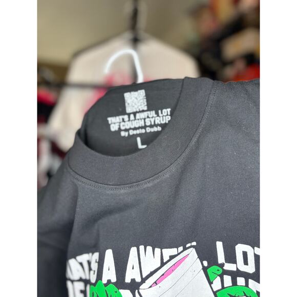 NEW Sz. Large - Men's Awful Lot of Cough Syrup (Blk/Green) - Picture 3 of 3